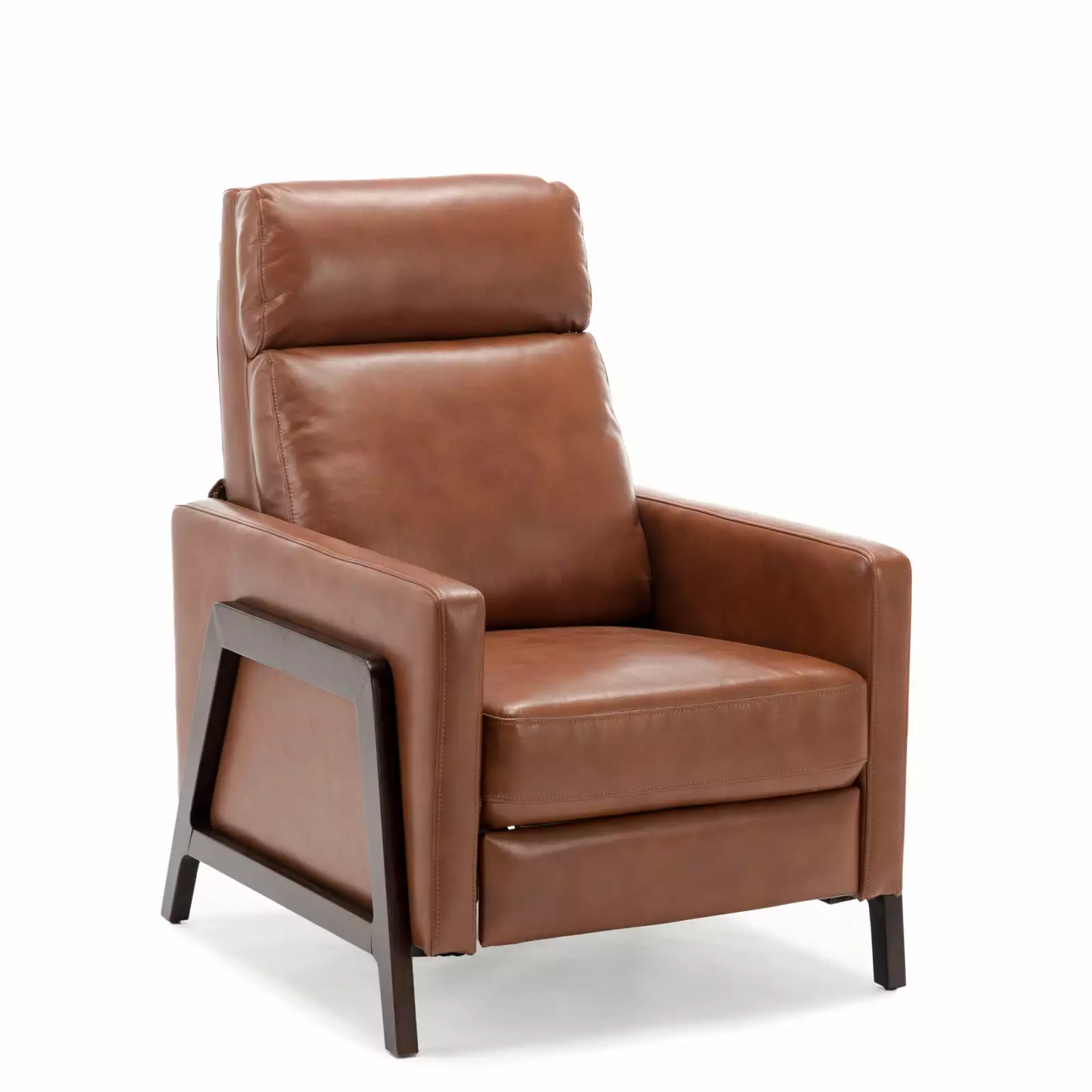 Madeline Push Back Recliner Caramel Finish 25438 Miekor