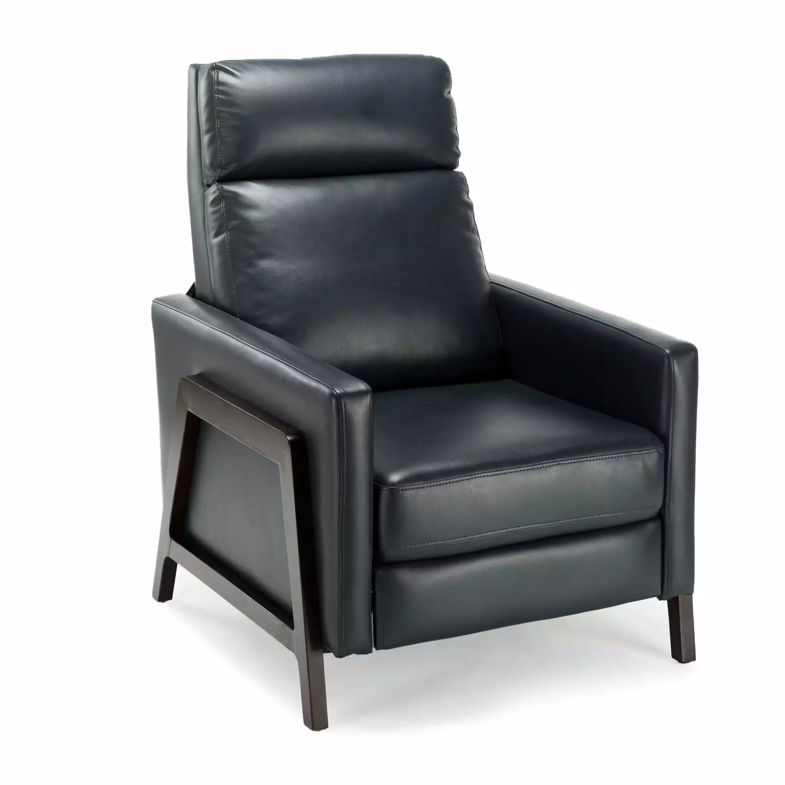 Madeline Push Back Recliner Midnight Blue Finish 25436 Miekor