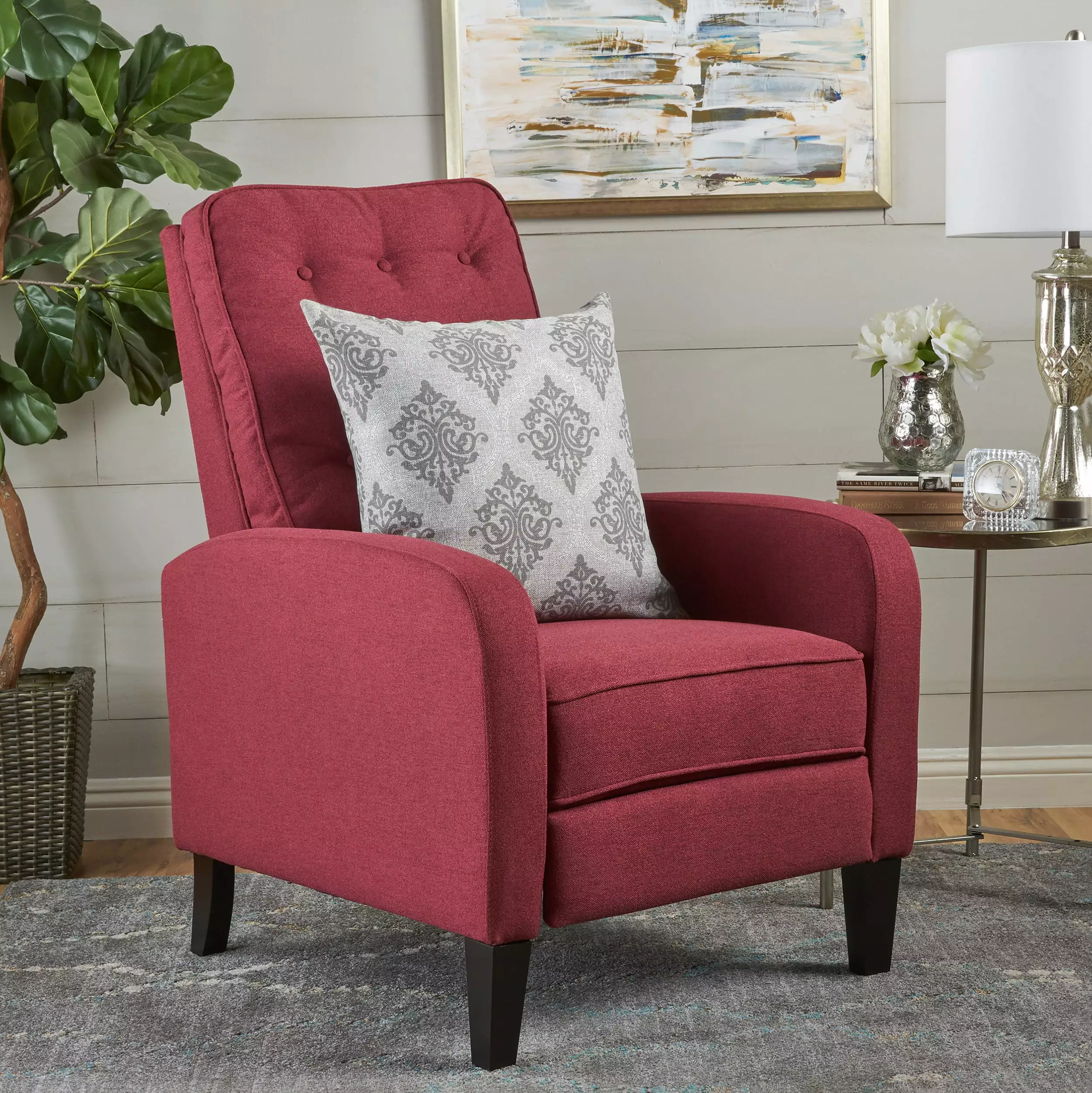 Homiyad Tufted Push Back Recliner Extra Plus Cushioning