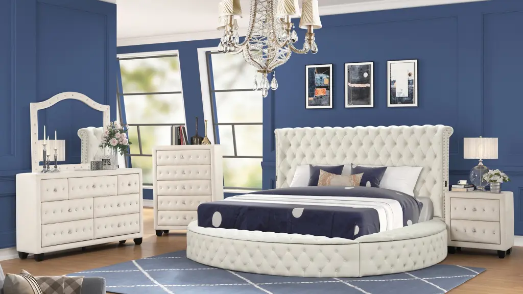 Hazel Modern Queen 5 Piece Bedroom Set USB Ports galaxy home furnishings