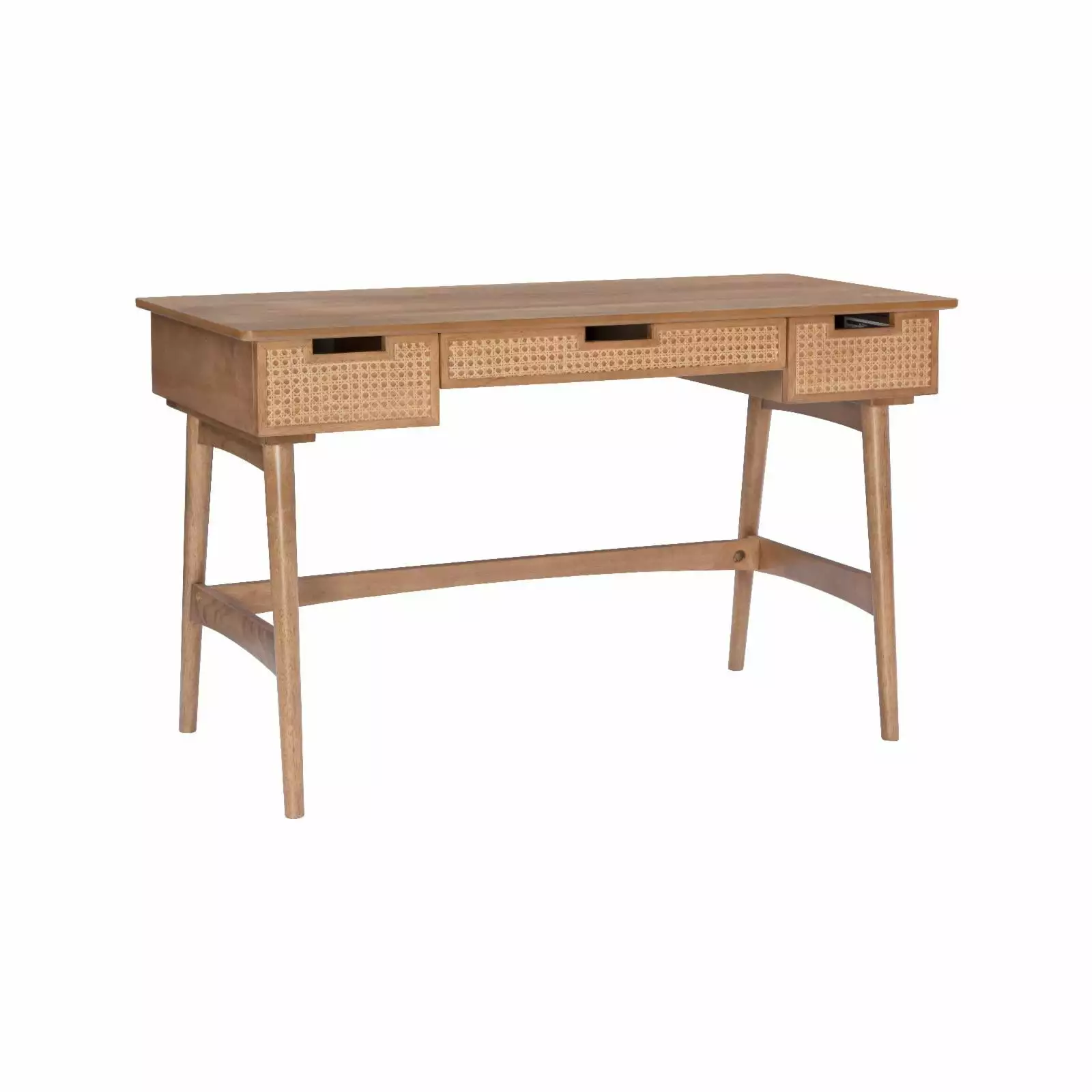 Linon Home Decor Ryker Rattan Desk Natural Finish 30.51 x 50.94 Inches
