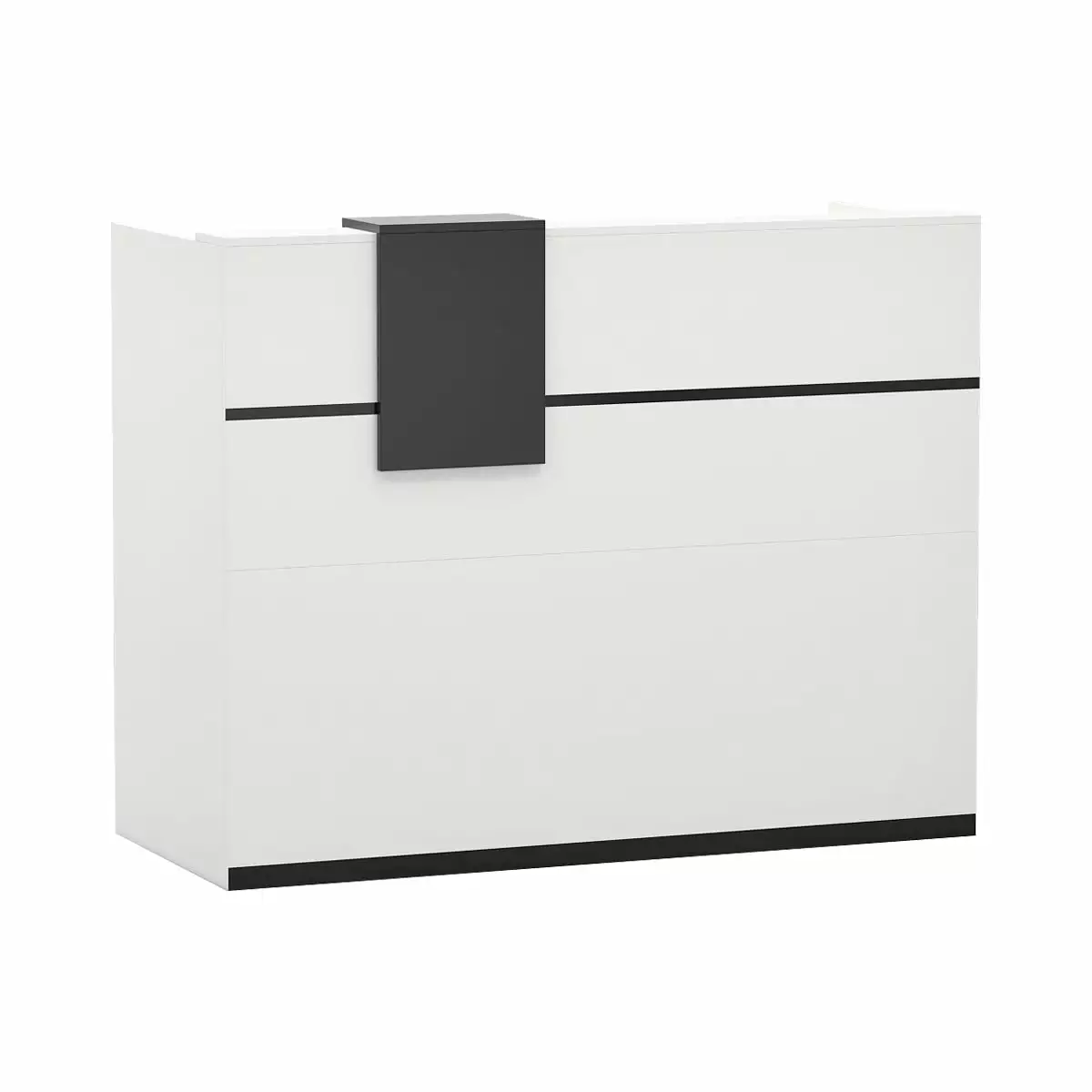 AIEGLE Modern Reception Station Office Salon Desk Locked Drawer White