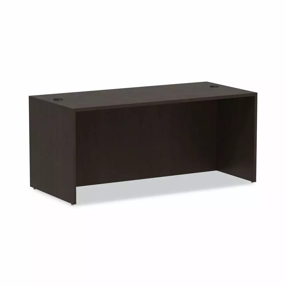 Alera Valencia Series Straight Front Desk Shell 65 x 29.5 Espresso Finish