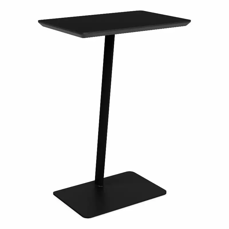 Willow Lounge Black Steel Black Lobby Reception Waiting Personal Table Lesro