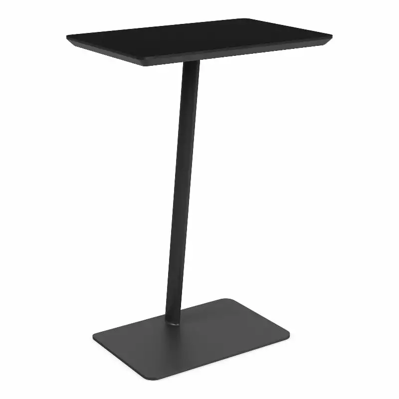 Willow Lounge Charcoal Steel Black Lobby Reception Waiting Personal Table Lesro