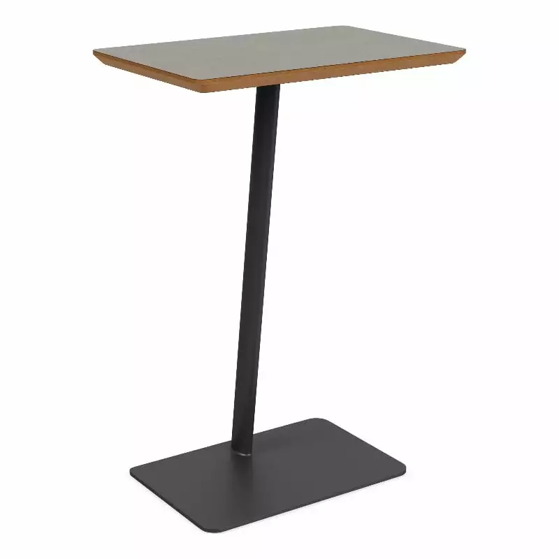 Willow Lounge Charcoal Steel Gray Lobby Reception Waiting Personal Table Lesro