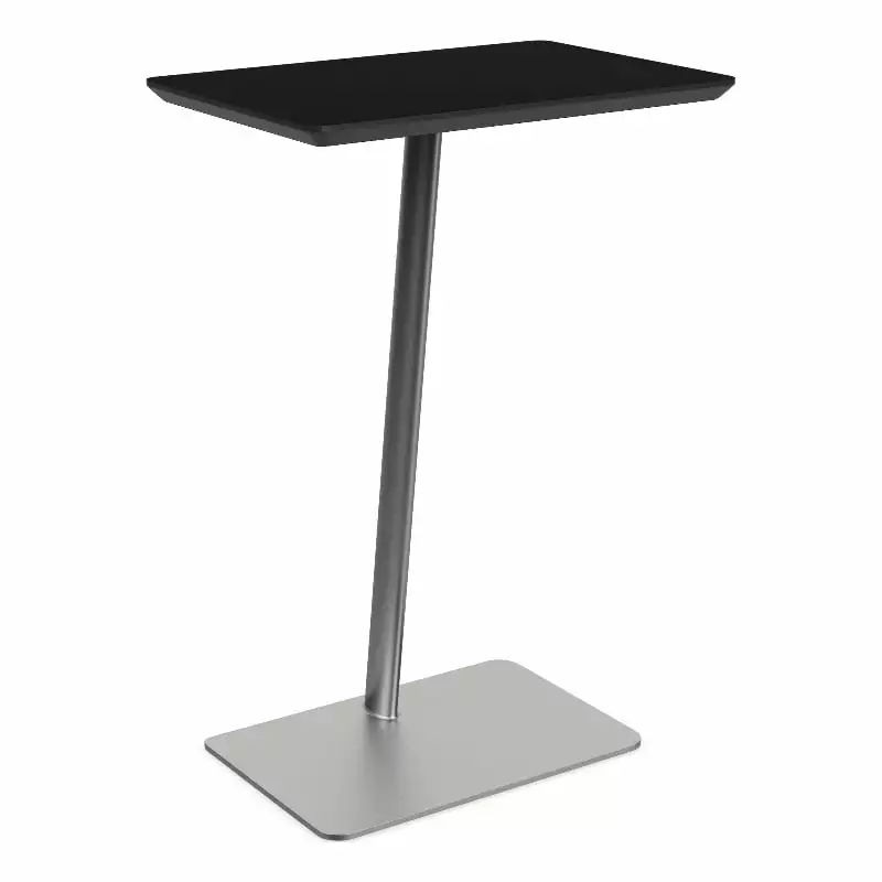 Willow Lounge Silver Steel Black Lobby Reception Waiting Personal Table Lesro
