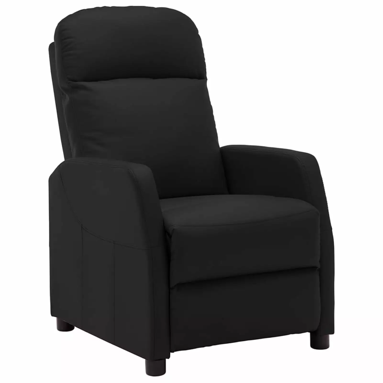Suzicca Recliner Black Faux Leather Living Room Chair Adjustable Backrest ammoon