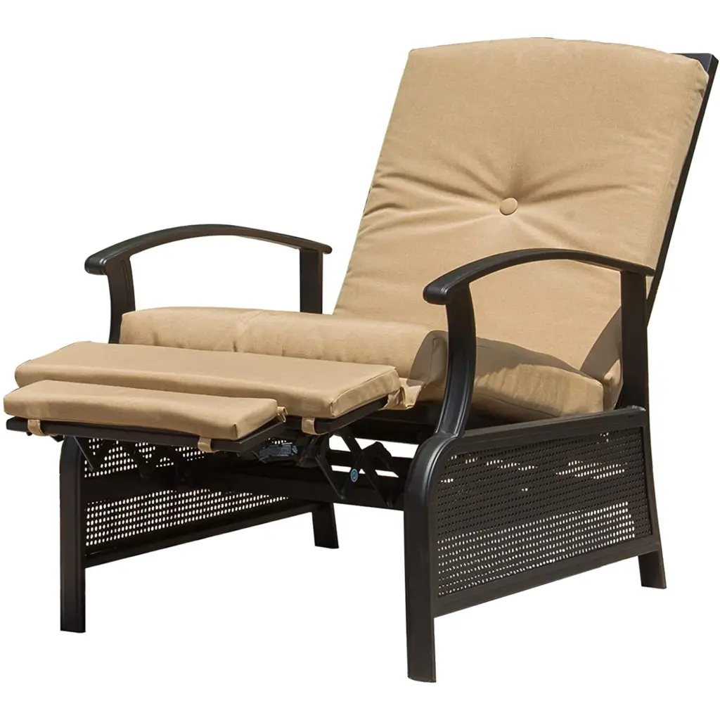 Patio Recliner Chair Cushions Outdoor Adjustable Lounge Chair crefise patio life