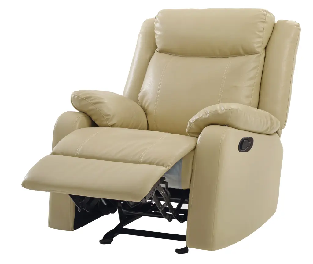 Ward G764A RC Rocker Recliner Putty Tan Foam PU Comfortable Living Room Chair glory furniture