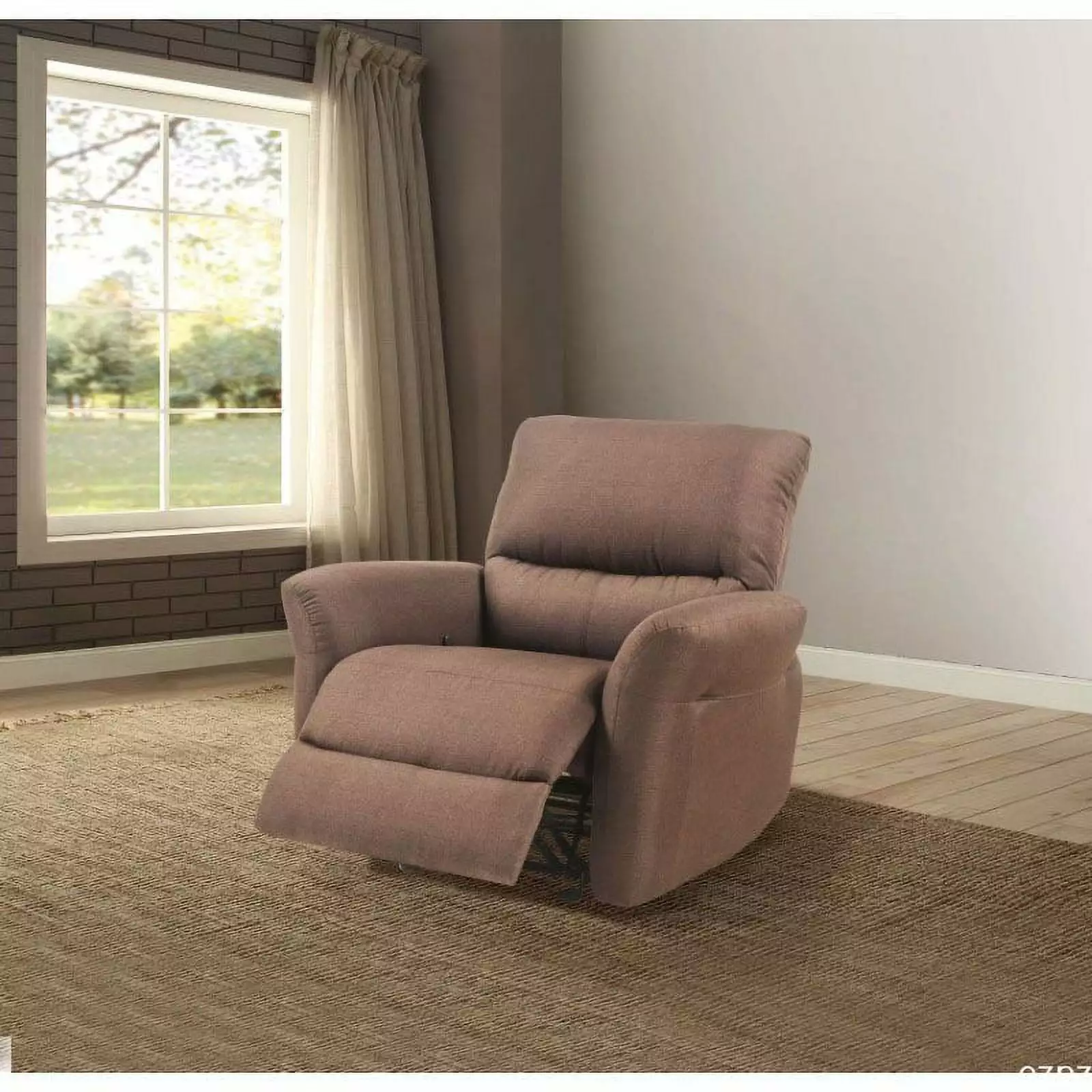 44 X 38 X 39 Chocolate Linen Recliner HomeRoots