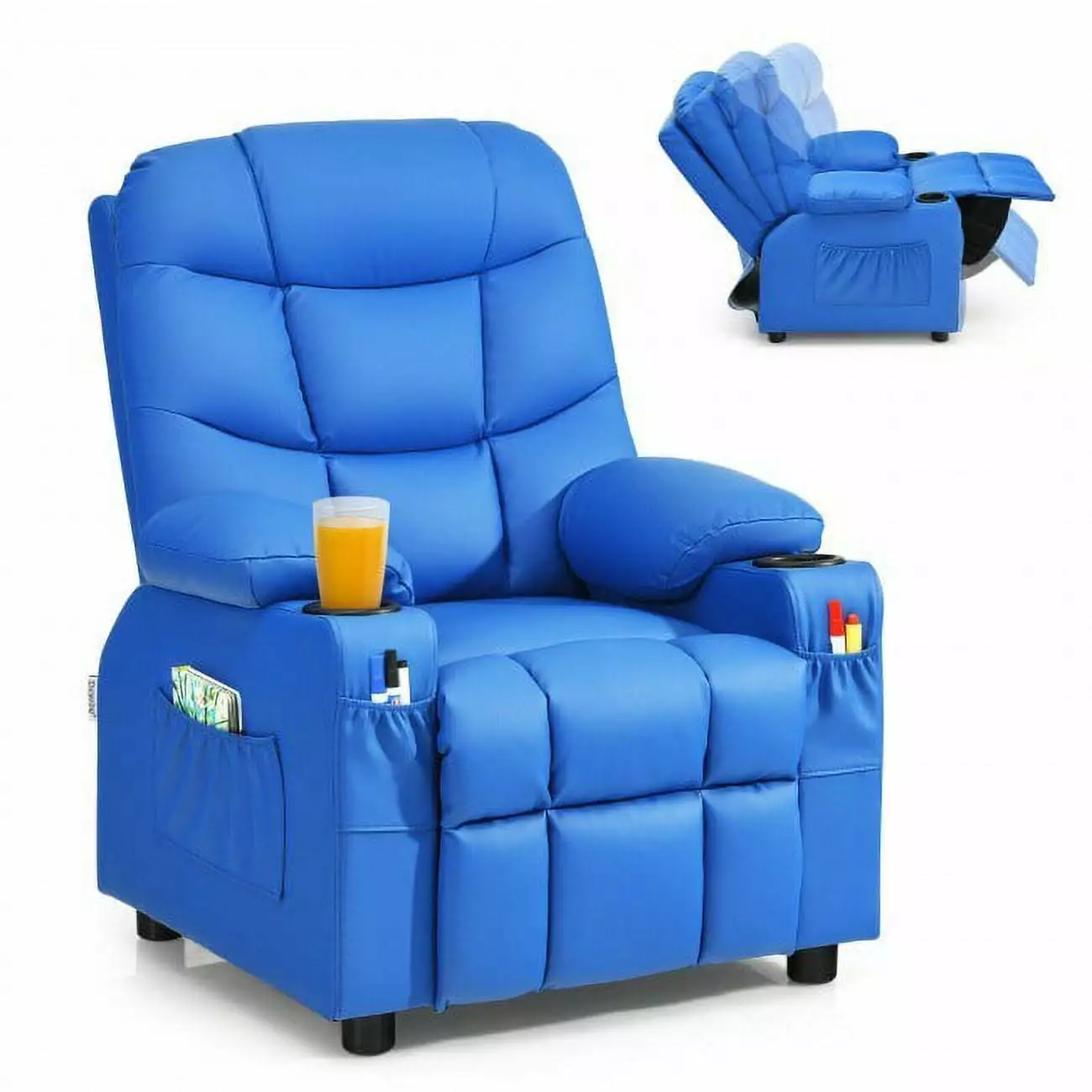 Kids Recliner Chair Cup Holders Comfort and Style Children Hooya Imp.& Exp.