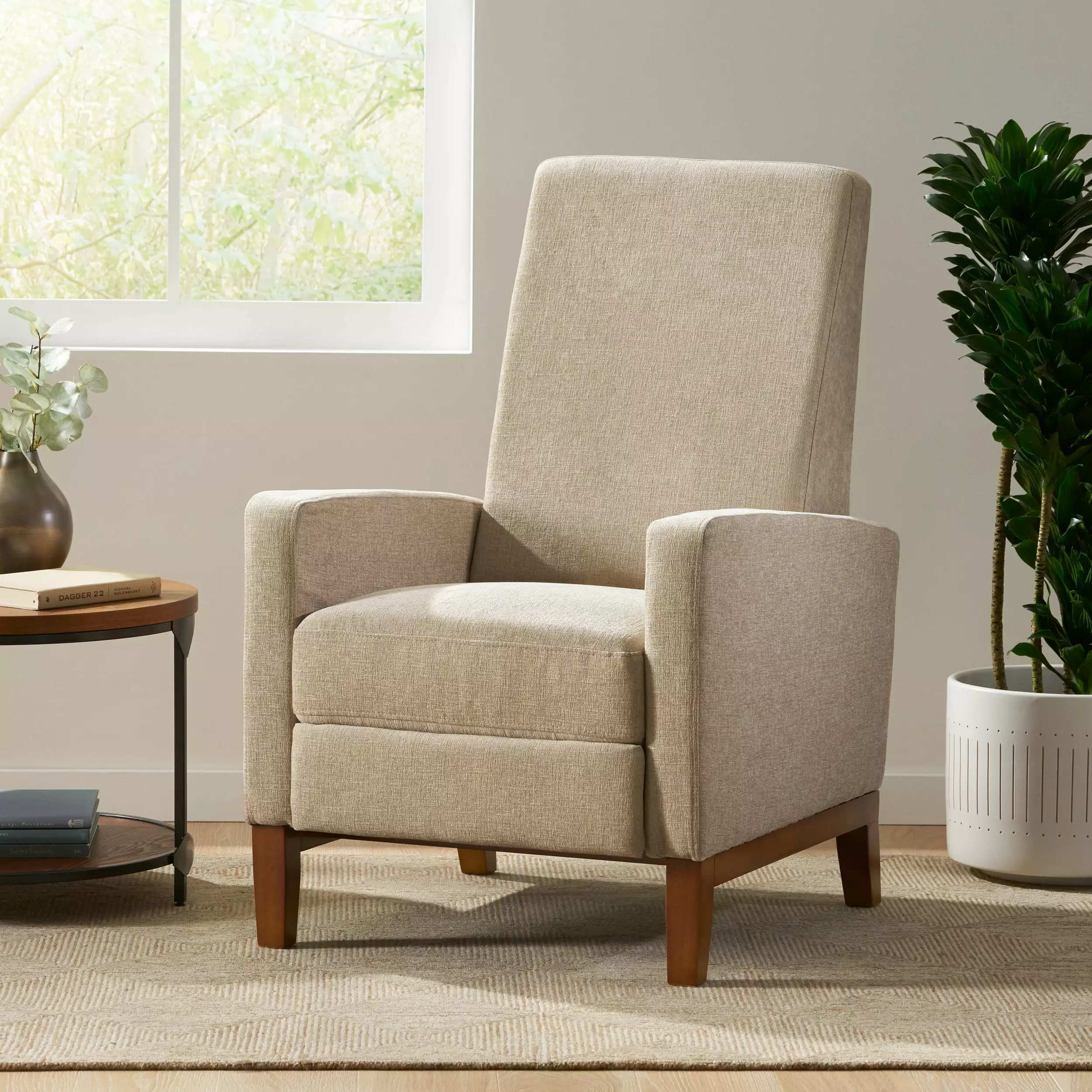 27'' Wide Wood Hand Manual Club Recliner Living Room Jamini