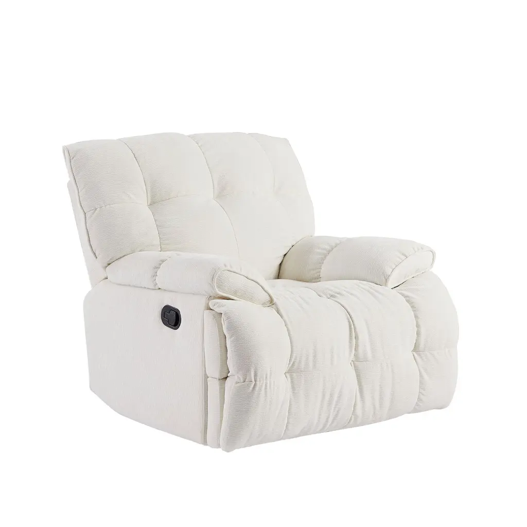 360 Degree Swivel Fabric Reclining Chair Heavy Duty Single Sofa justone interior
