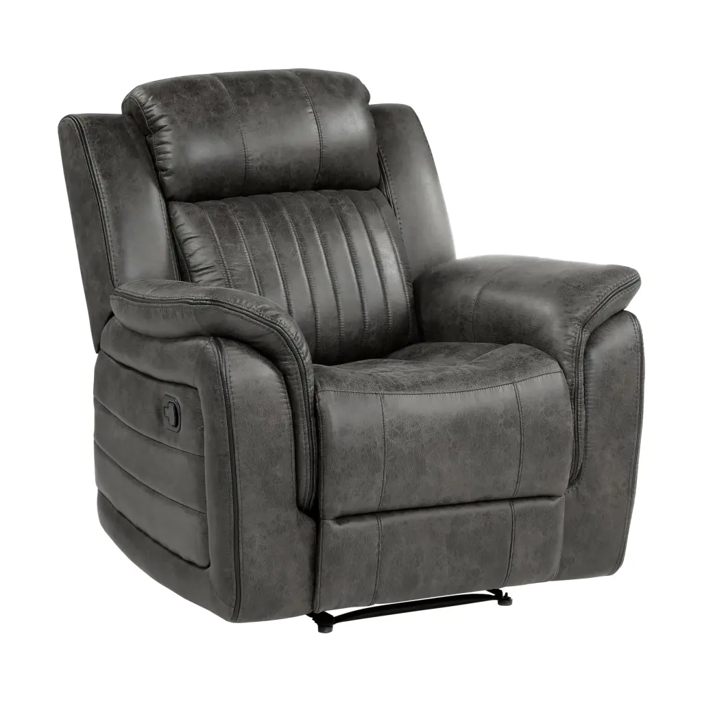 Timeless Brownish Gray Reclining Chair Plush Pillow Top Arm kanepe