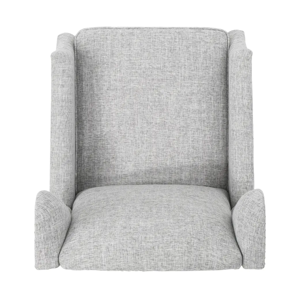 Light Grey Fabric Recliner Chair Living Room Comfort nh-sunfay