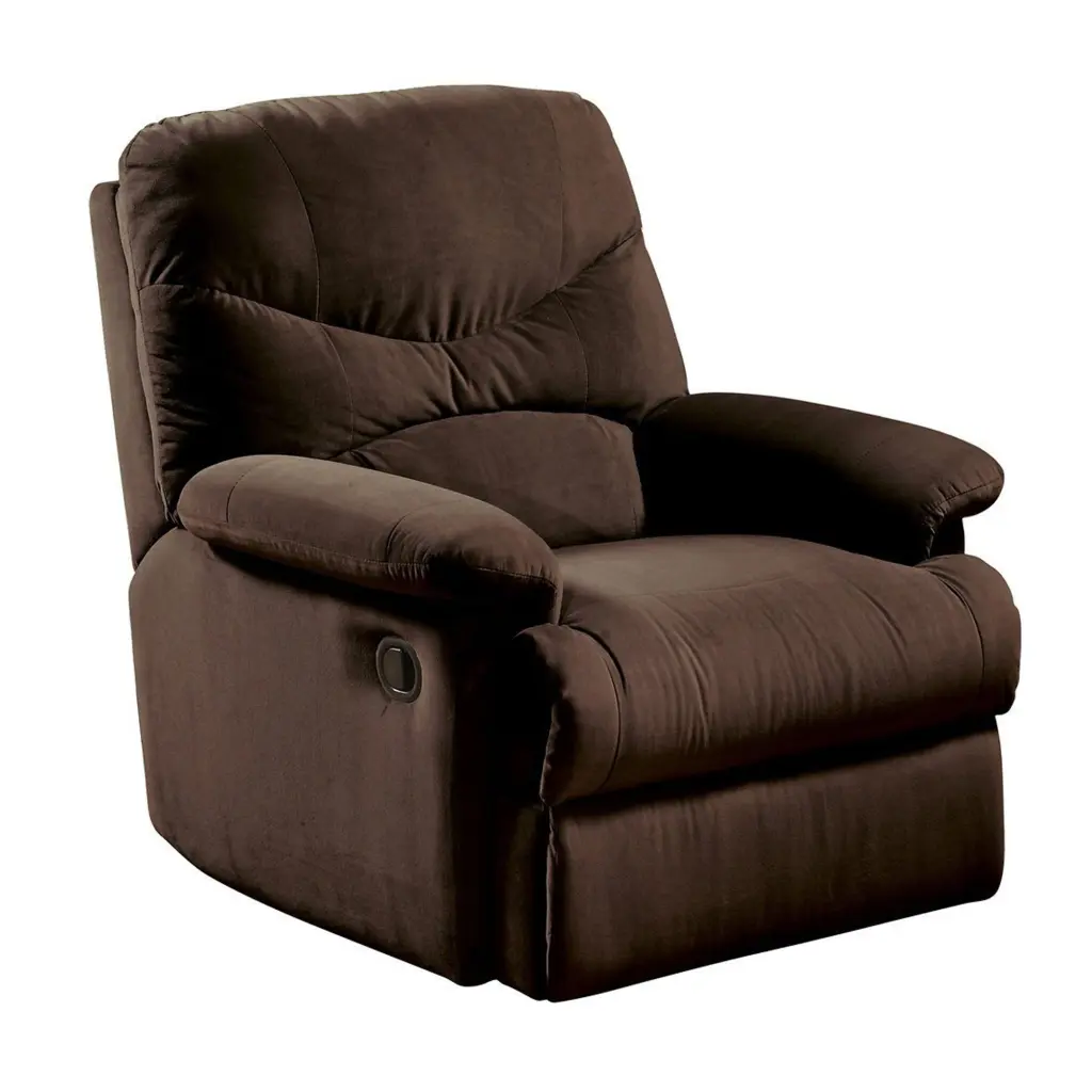 Arcadia Microfiber Glider Recliner Chocolate Brown - Comfortable Living Room Chair royal hampton