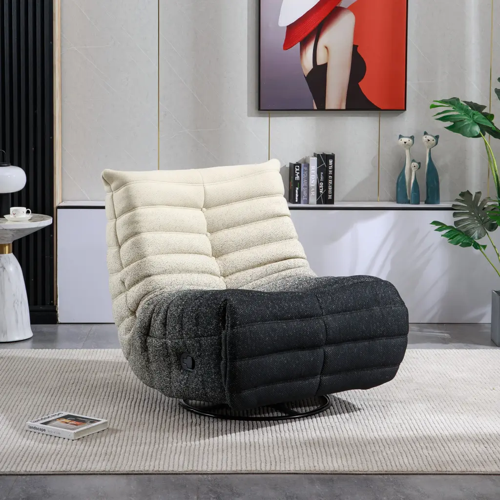 Swivel and Rocking Velvet Recliner Adjustable Footrest Reclining Chair w1241 artisan furniture