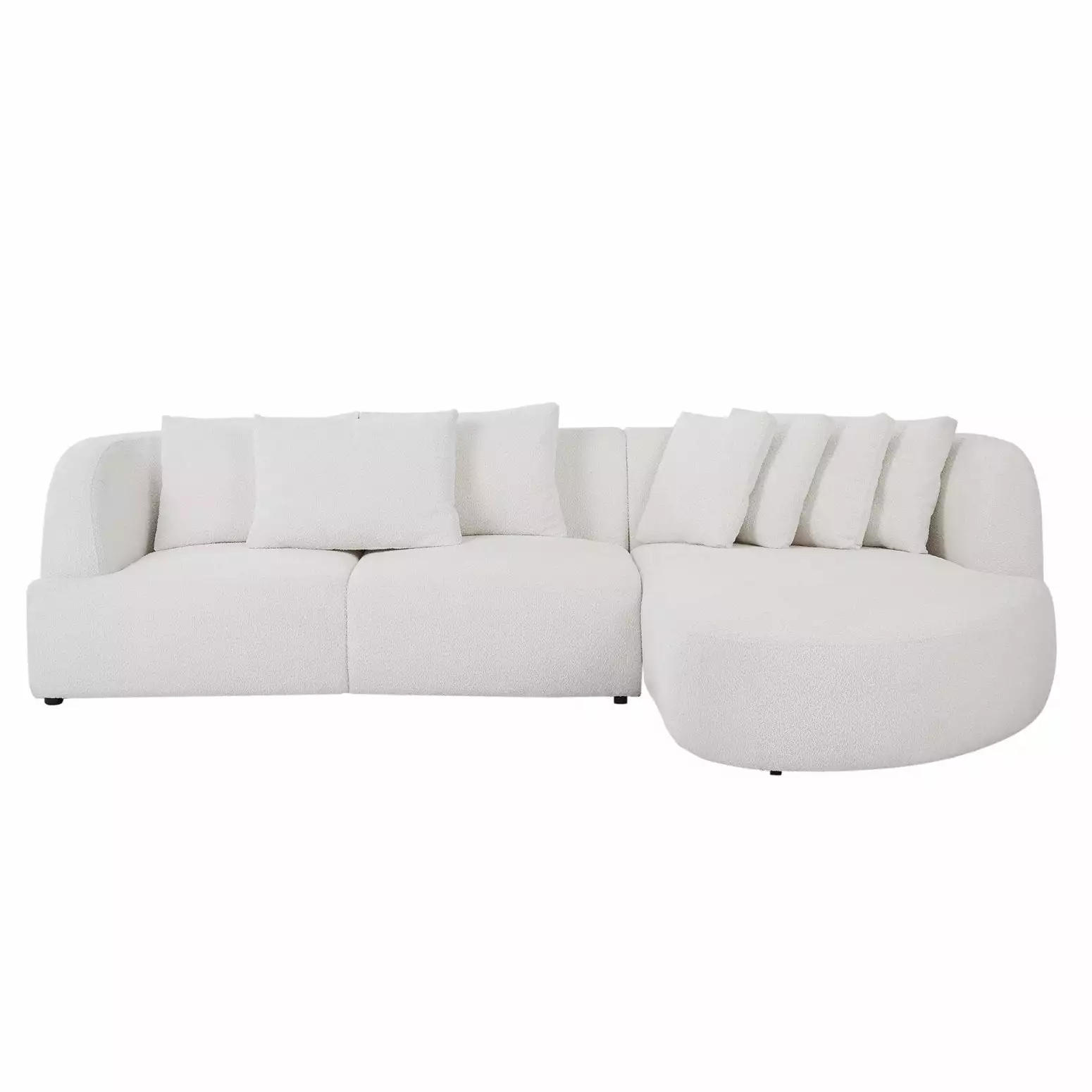 Beige Convertible Sofa Free Combination Modular Sectional Design and 7 Movable Pillows Ponnky