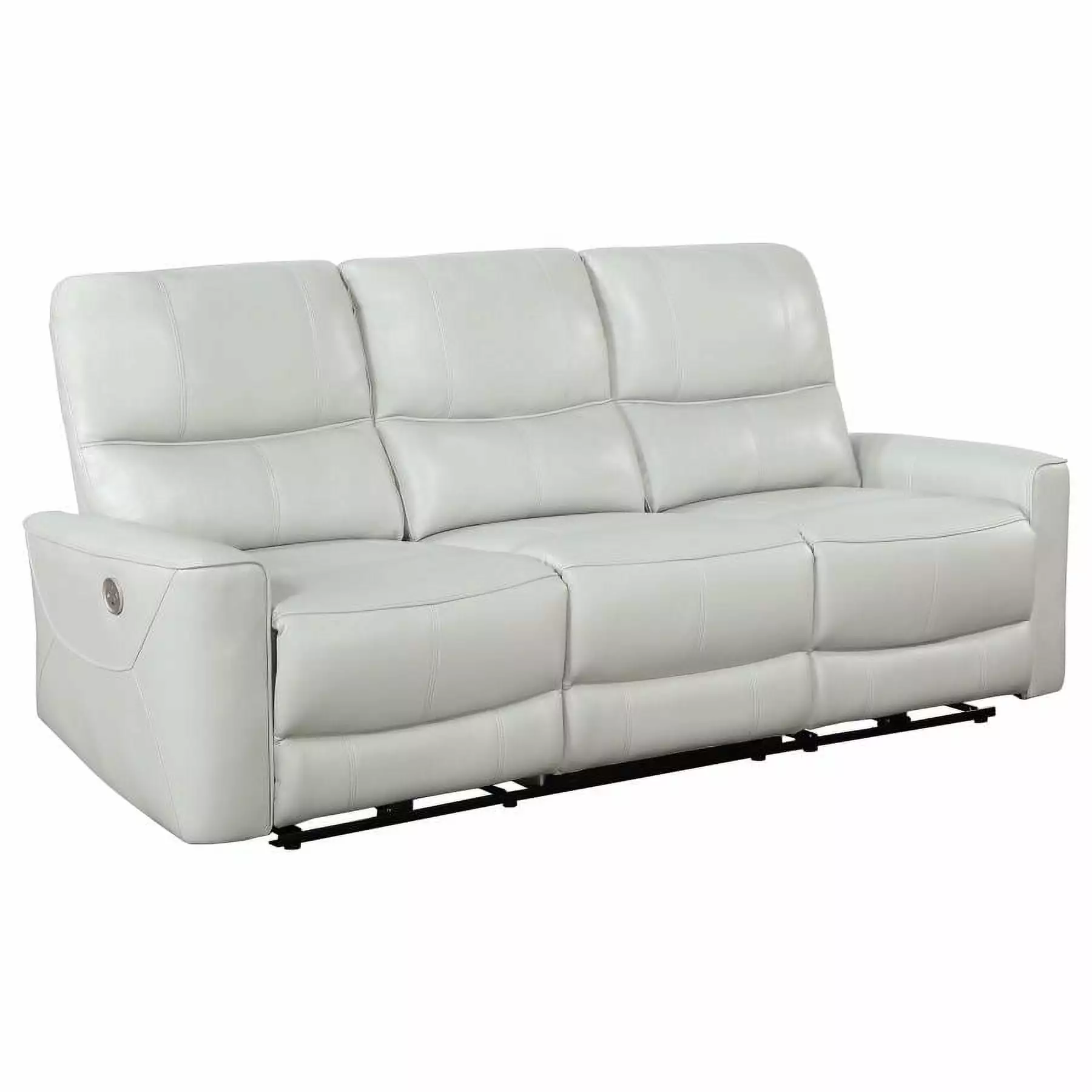 Coaster Greenfield Faux Leather Power Reclining Sofa Ivory Coaster Company
