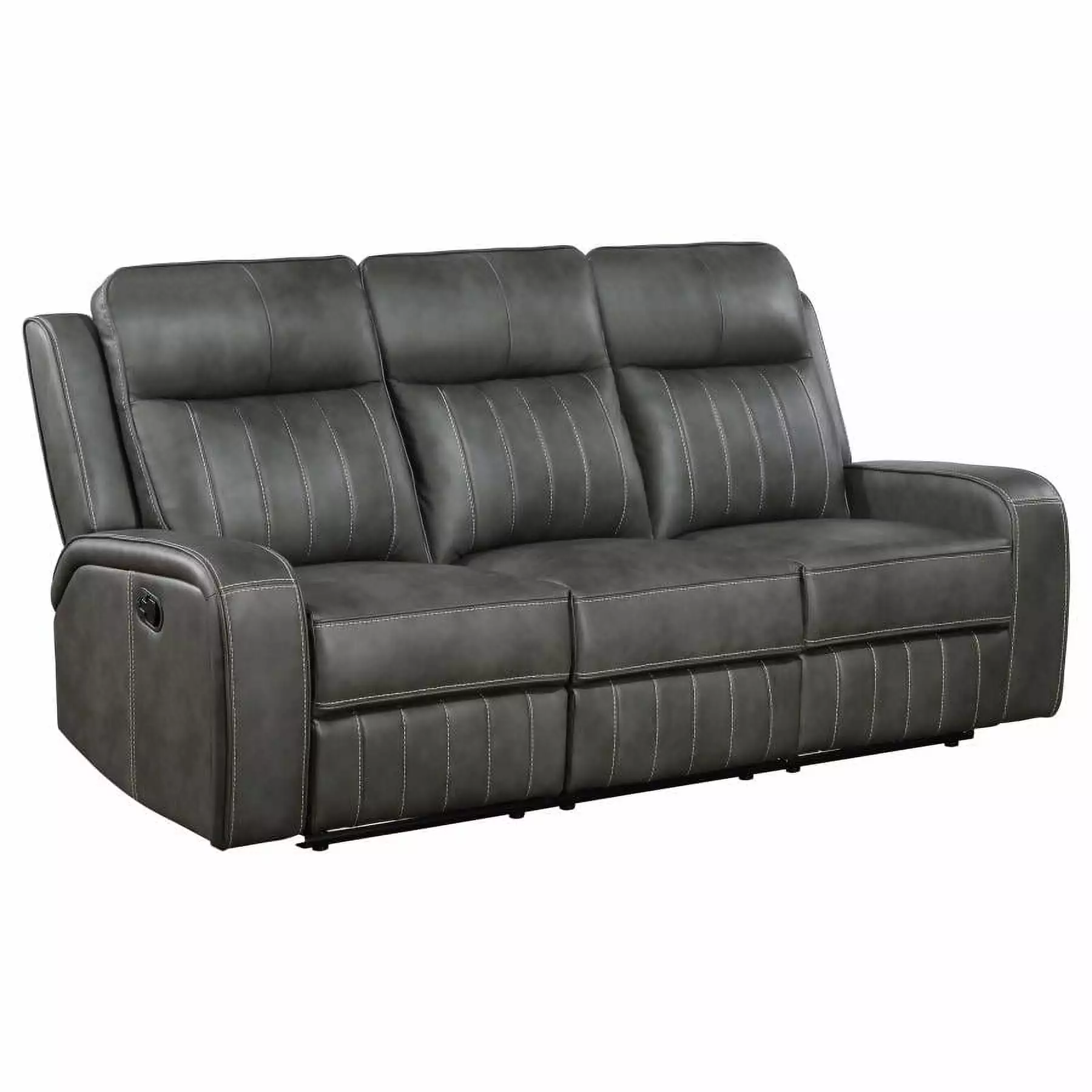 Raelynn Upholstered Motion Reclining Sofa Grey Coaster Company