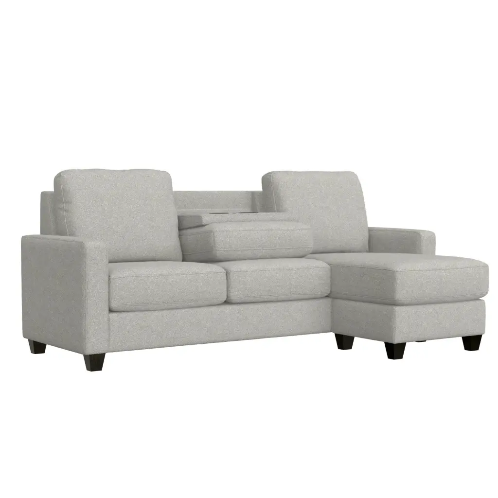 Drason Gray Reconfigurable Sectional Sofa 3 Seat Gray Foam and Engineered Wood Frame wallace - bay