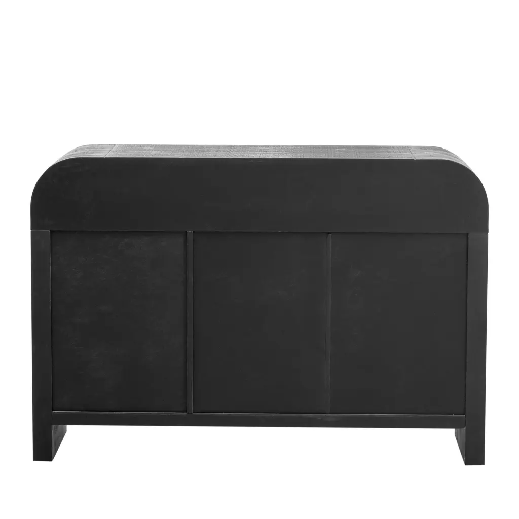 Retro Minimalist Curved Sideboard Gold Handles Adjustable Dividers rnb