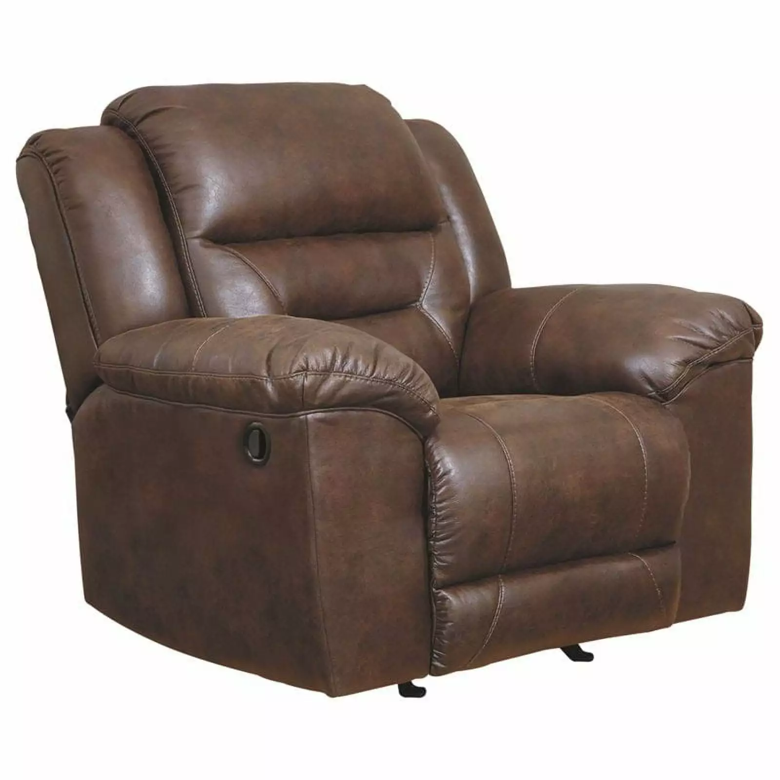 Bowery Hill Contemporary Fabric Rocker Recliner Chocolate