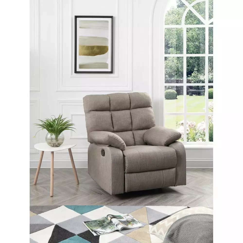 DeeHome Glory Furniture Cindy G555-RC Rocker Recliner Gray Comfortable Living Room Chair