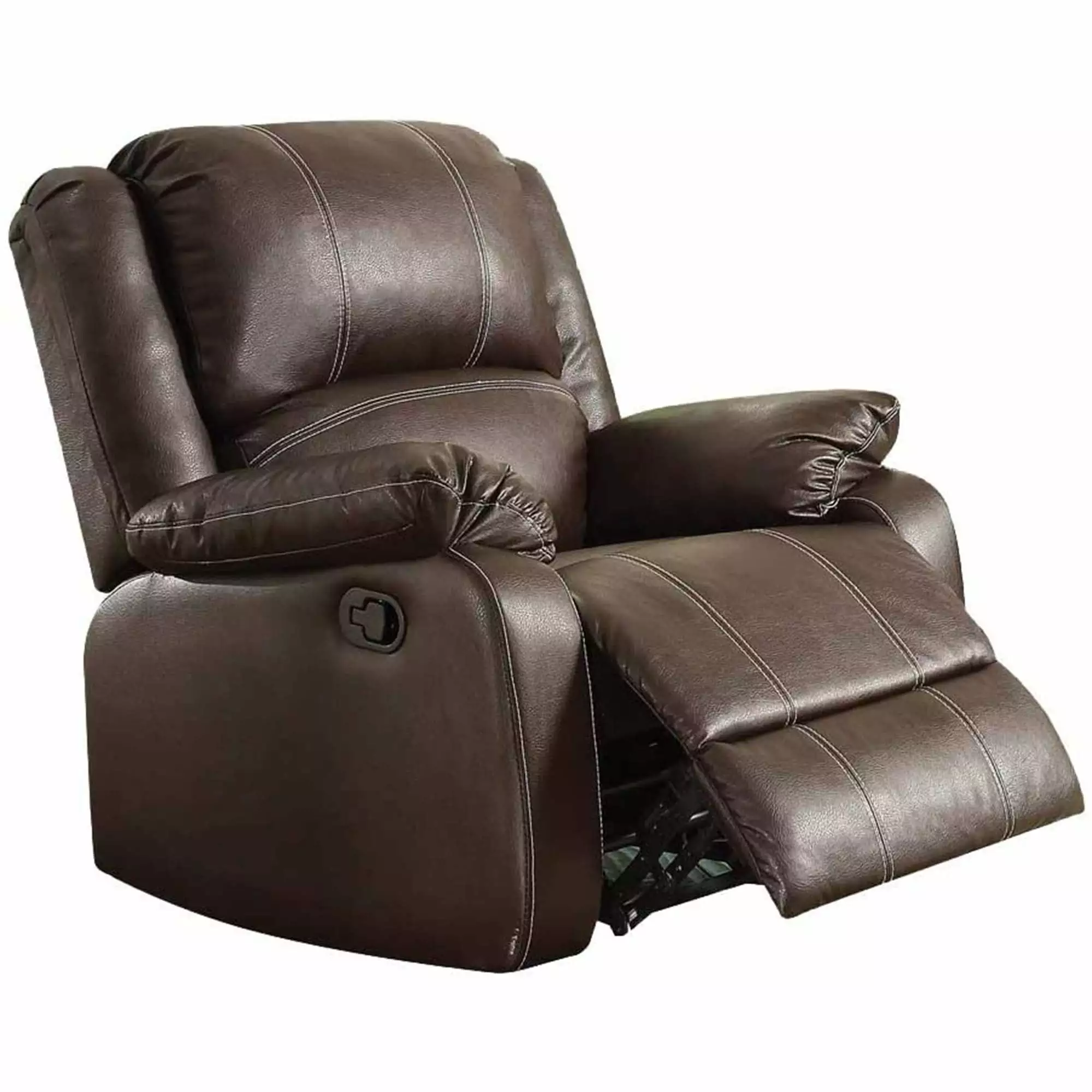 Zuriel Rocker Recliner Brown Motion Reclining Chair Living Room Direct Wicker