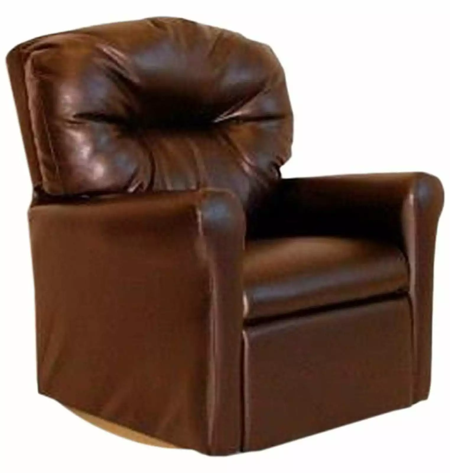 Contemporary Brown Leather Like Rocker Recliner - Stylish Home Theater Seating YuraZH