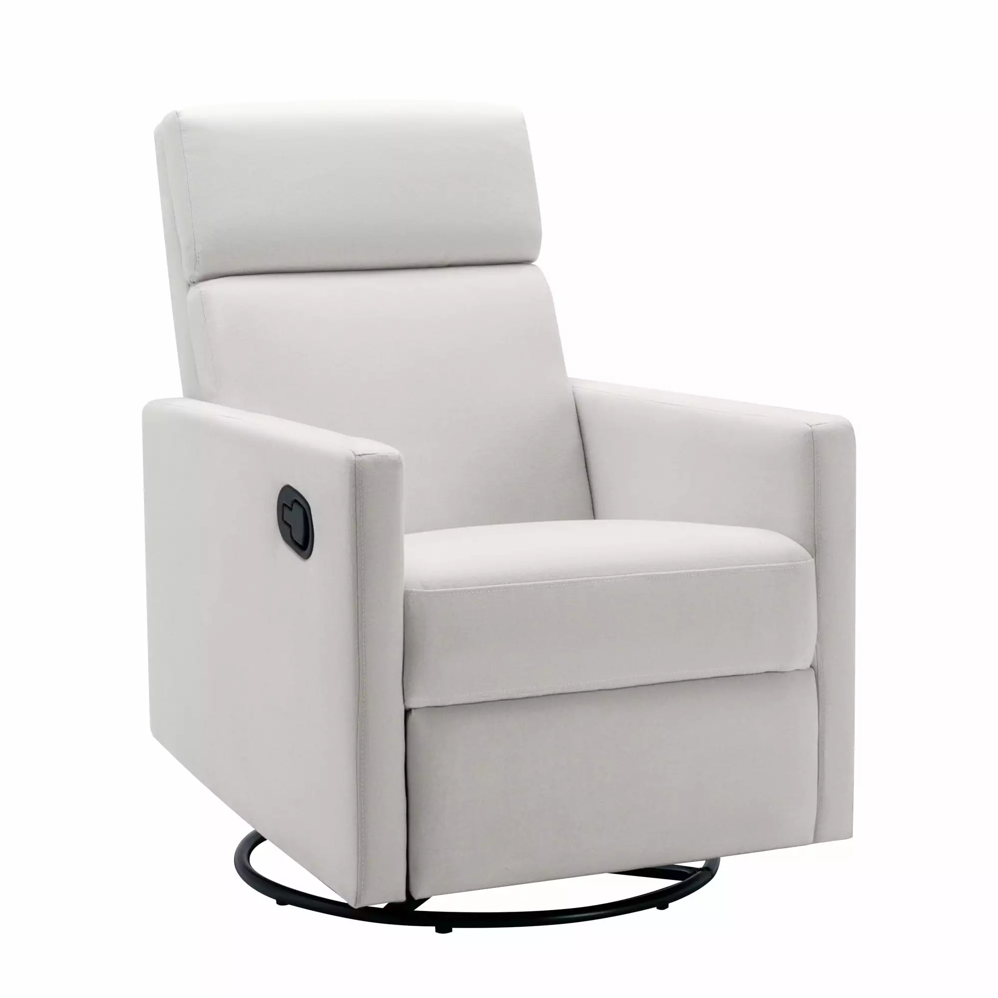 Modern Upholstered Rocker Nursery Chair Plush Seating Glider Swivel Recliner Beige DOLIHOME