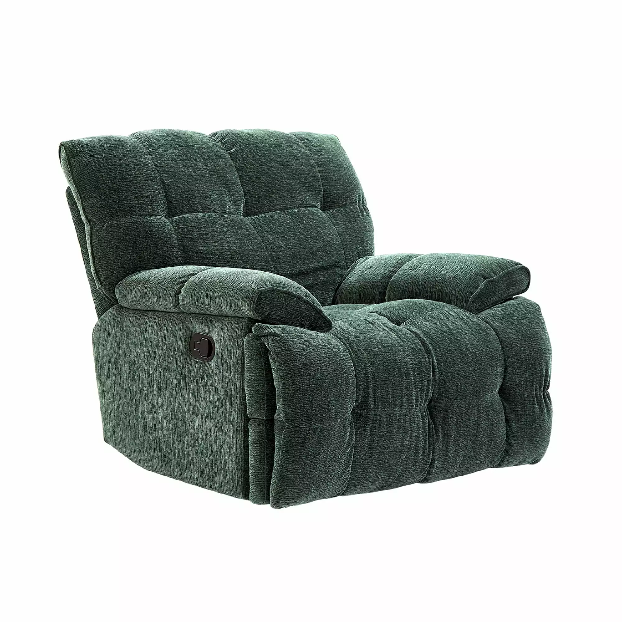 Green Ergonomic Glider 360 Degree Swivel Overstuffed Manual Rocking Recliner ANTFURN