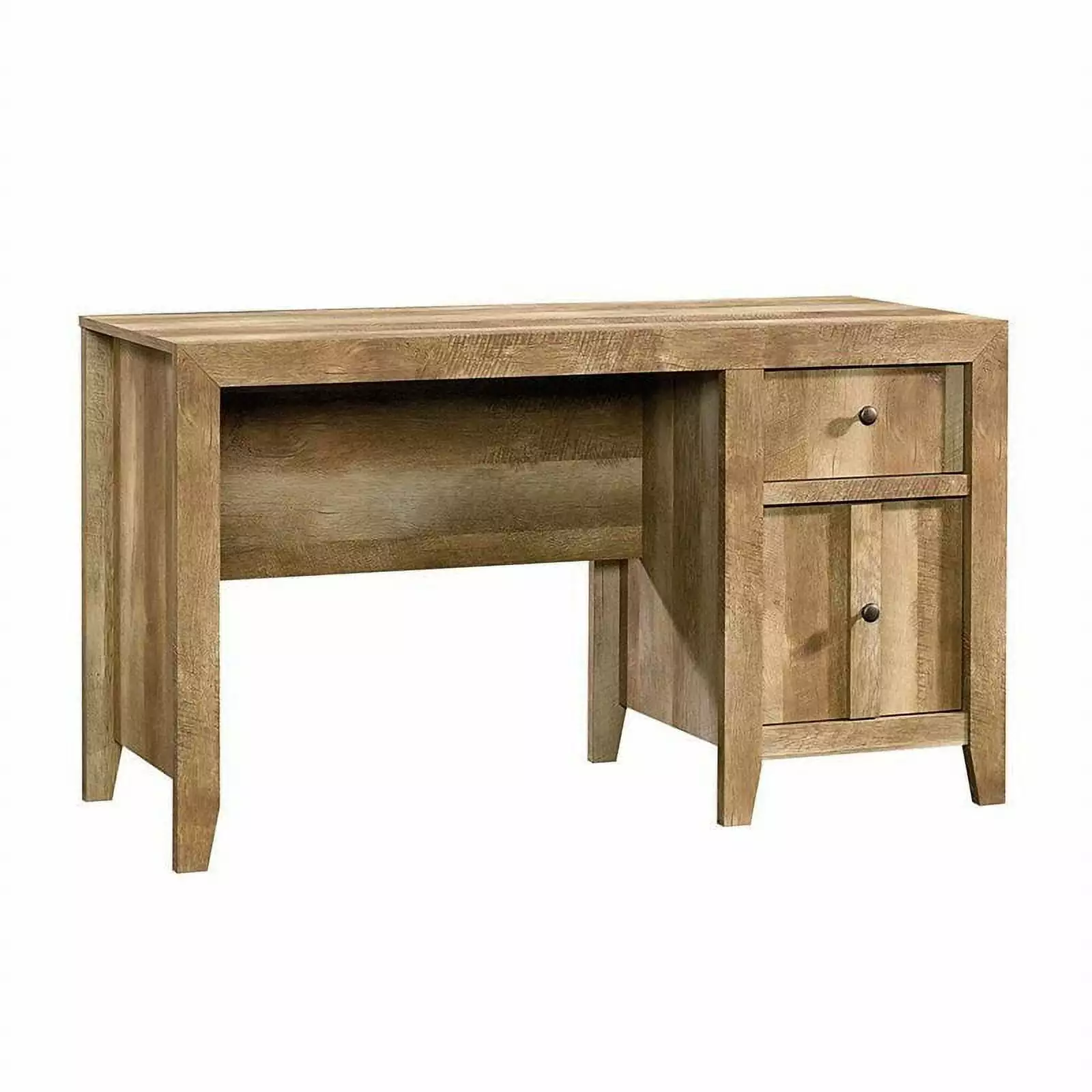 Bowery Hill Rustic Home Office Computer Desk Craftsman Oak Letter-Size File Drawer
