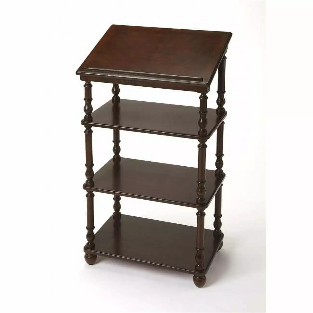 24 Dark Brown Poplar Solid Manufactured Wood Secretary Desk HomeRoots