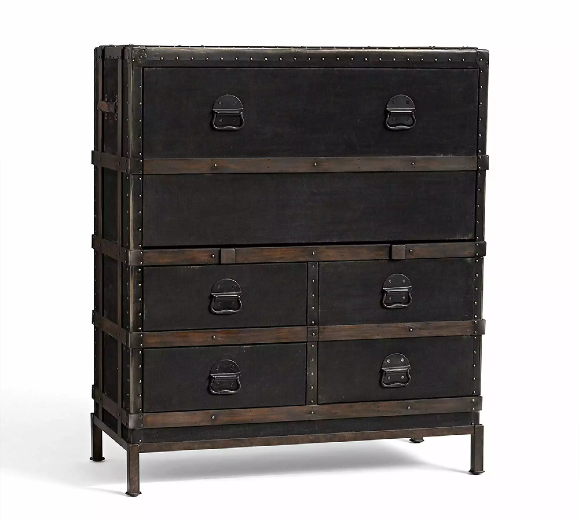 Working Desk or Computer Desk MG Decor Trunk shape Secretary Desk Drawers 44.5 inches - Vintage Secretary Desk Madhu's COL...