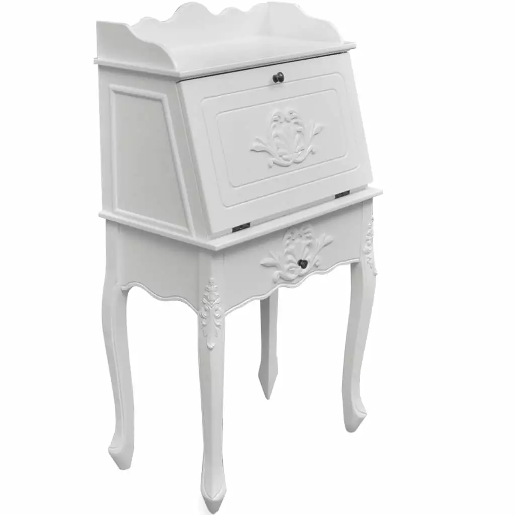 vidaXL Wooden French Secretary Desk Vintage Home Office Writing Desk