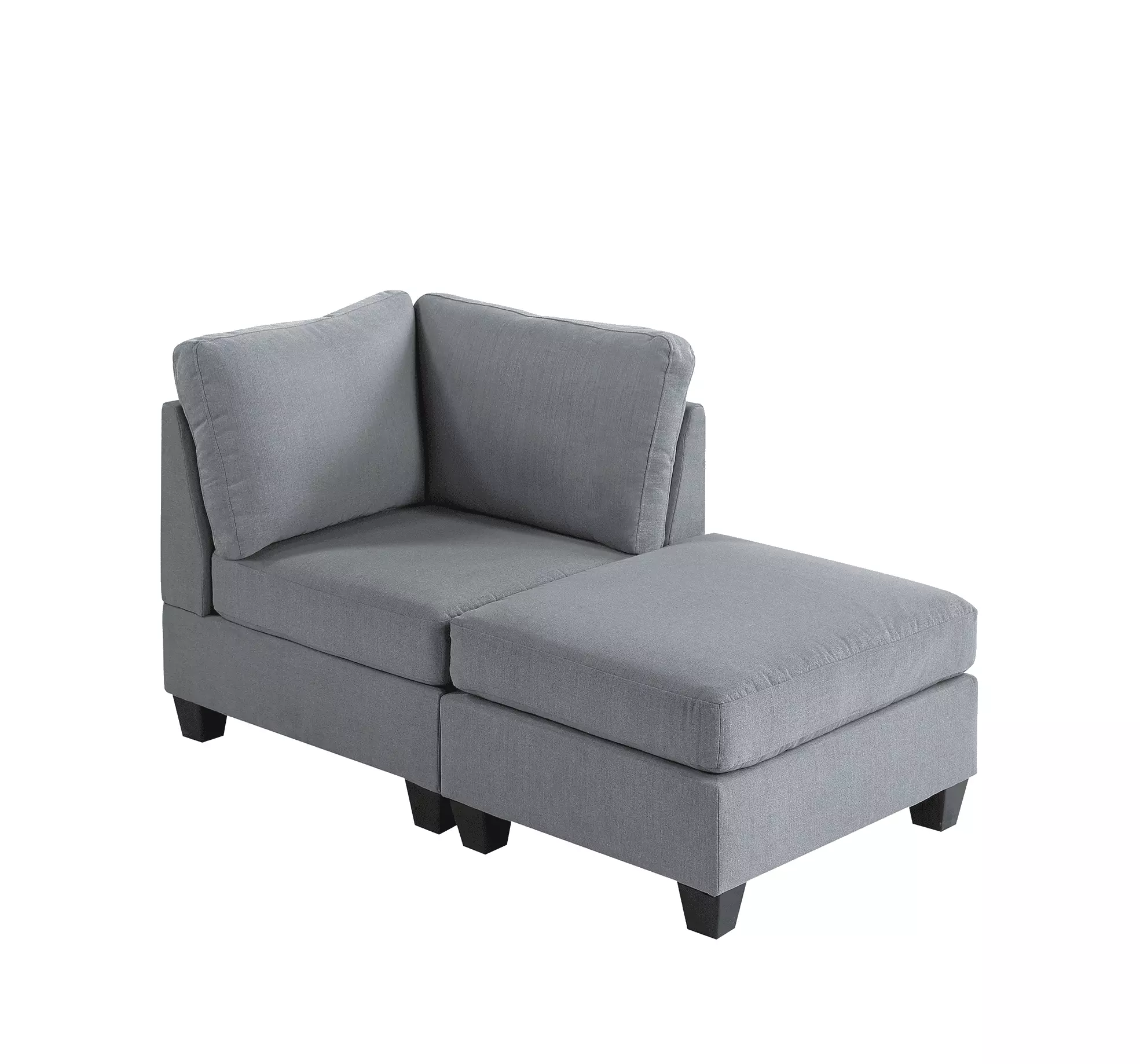 Modular Sectional Sofa Set 2Pc Gray Jamini