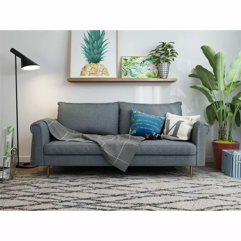 Kingway Furniture Cataneel Lenin Living Room Sofa Gray