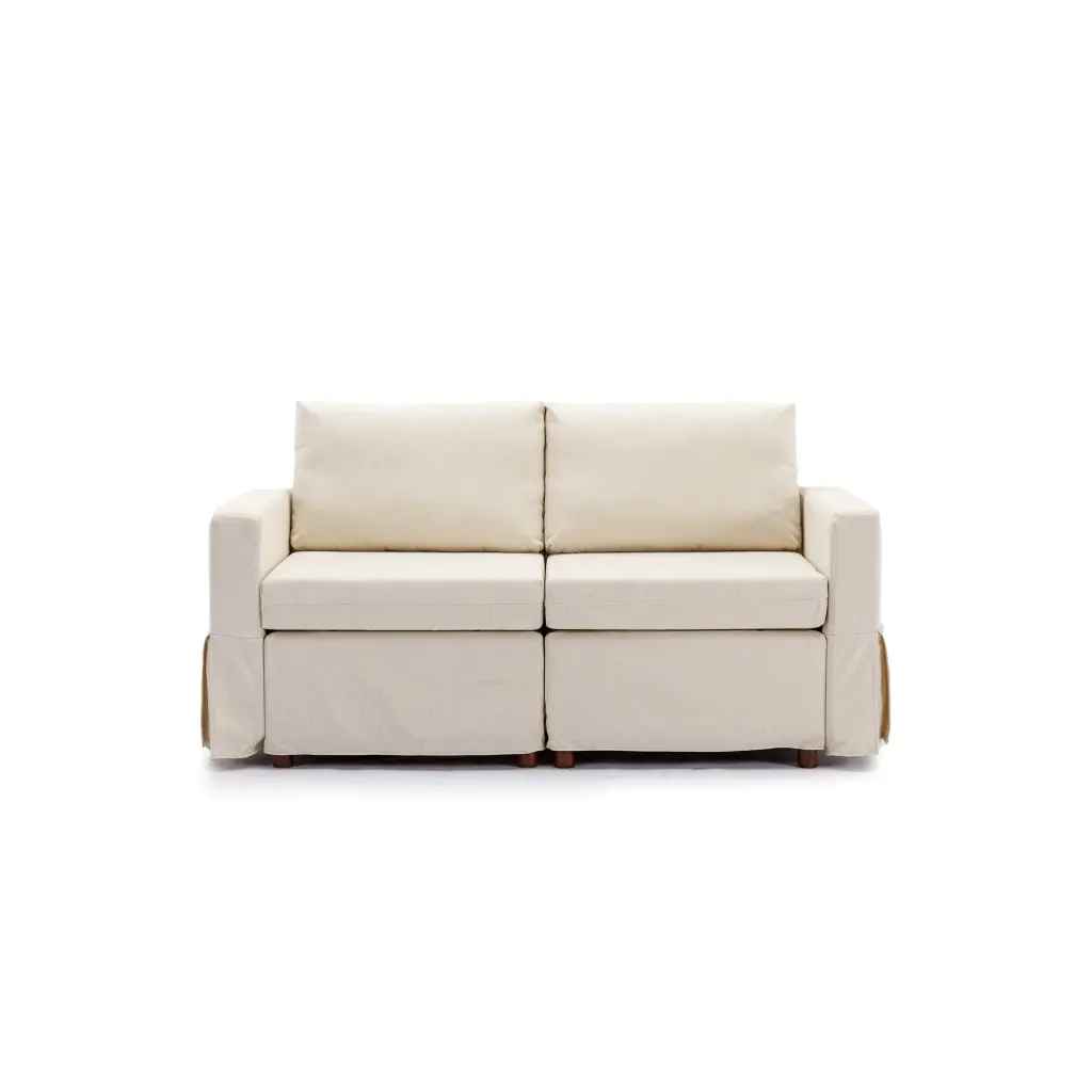 2 Seat Module Sectional Sofa Couch Seat And Back Cushion Removable lesscasa