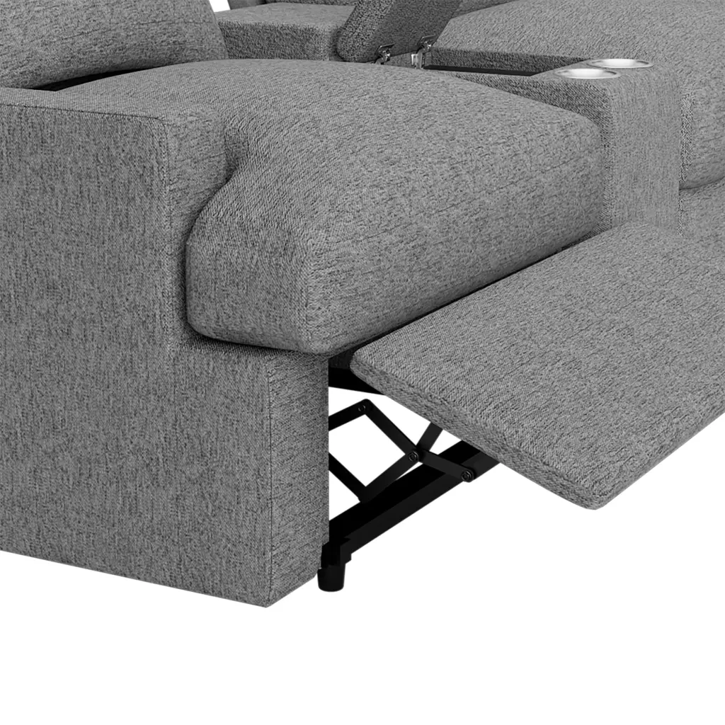 104 Inch Power Recliner Corner Sofa Home Theater Sectional Reclining Sofa rnb