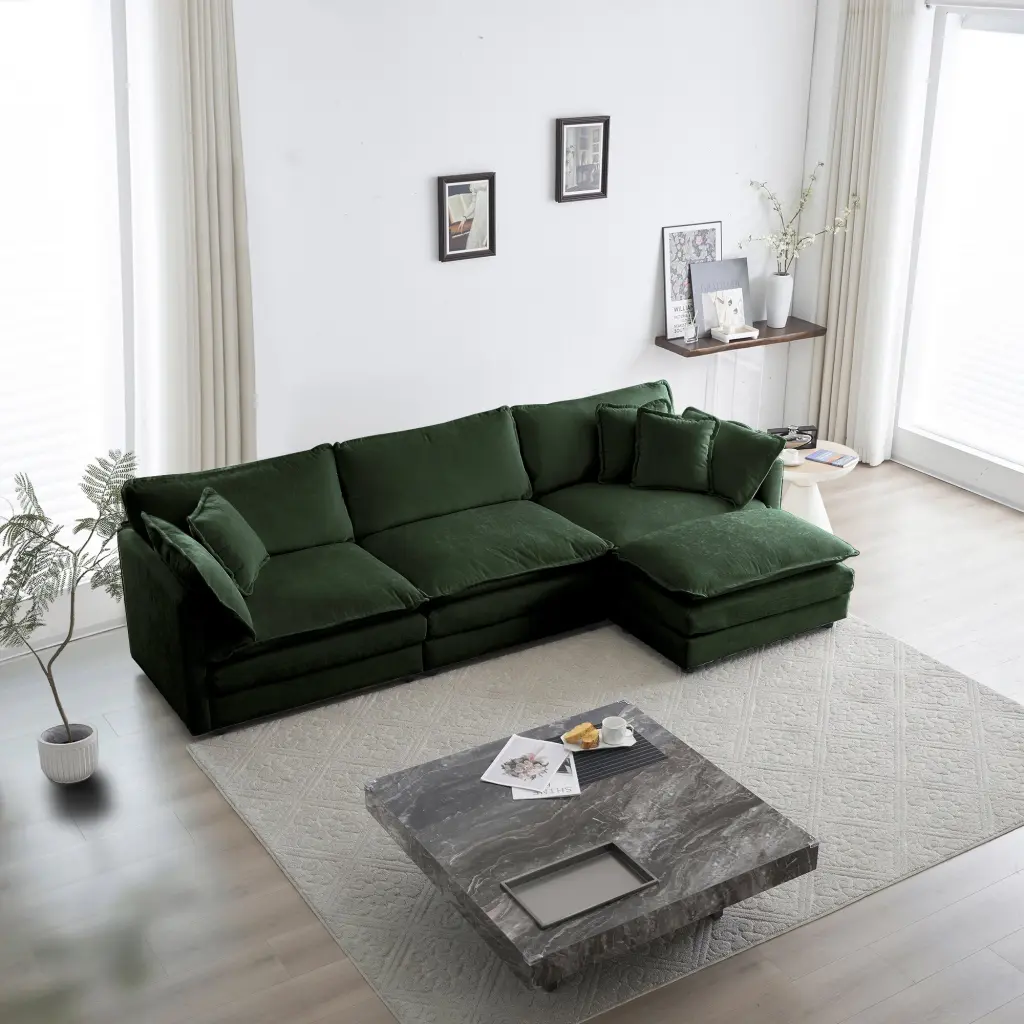 Free Combination Comfy Upholstery Modular Oversized L Influenced Sectional Sofa ui furniture