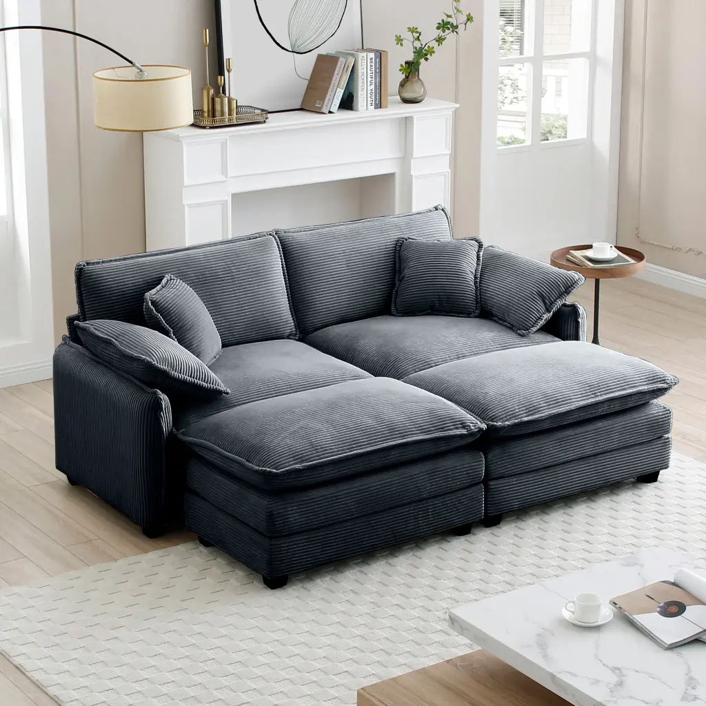 Two Seater Theater Sofa 2 Footrest 2 Seater Sofa Ottoman ui furniture