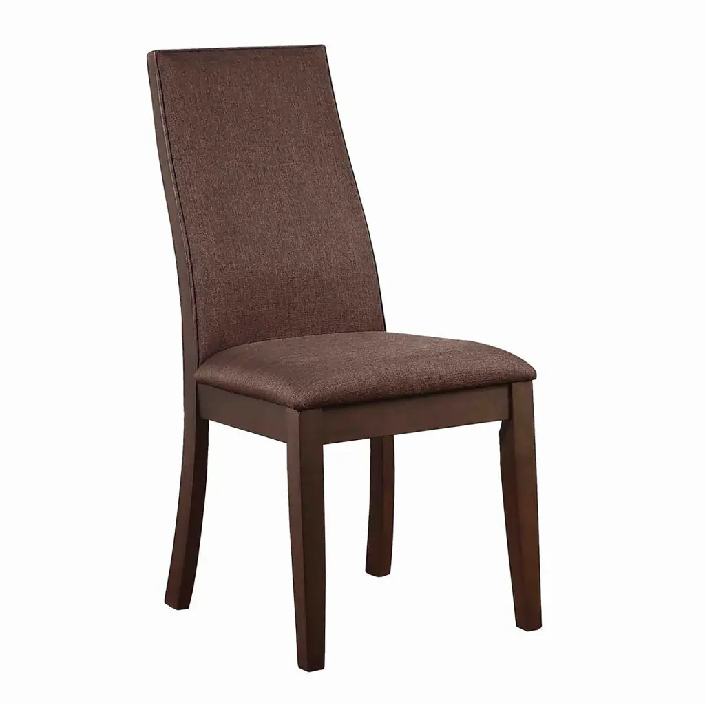 Chocolate And Espresso Dining Chair Set 2 Solid Brown Espresso Finish furniture max