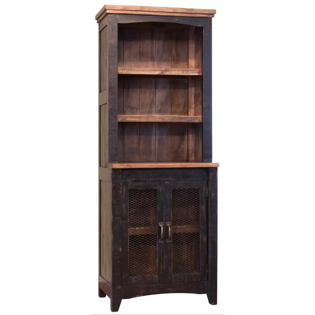 Ata 72 Inch Timeless Pier 3 Shelves And 2 Doors Solid Pine Wood royal hampton