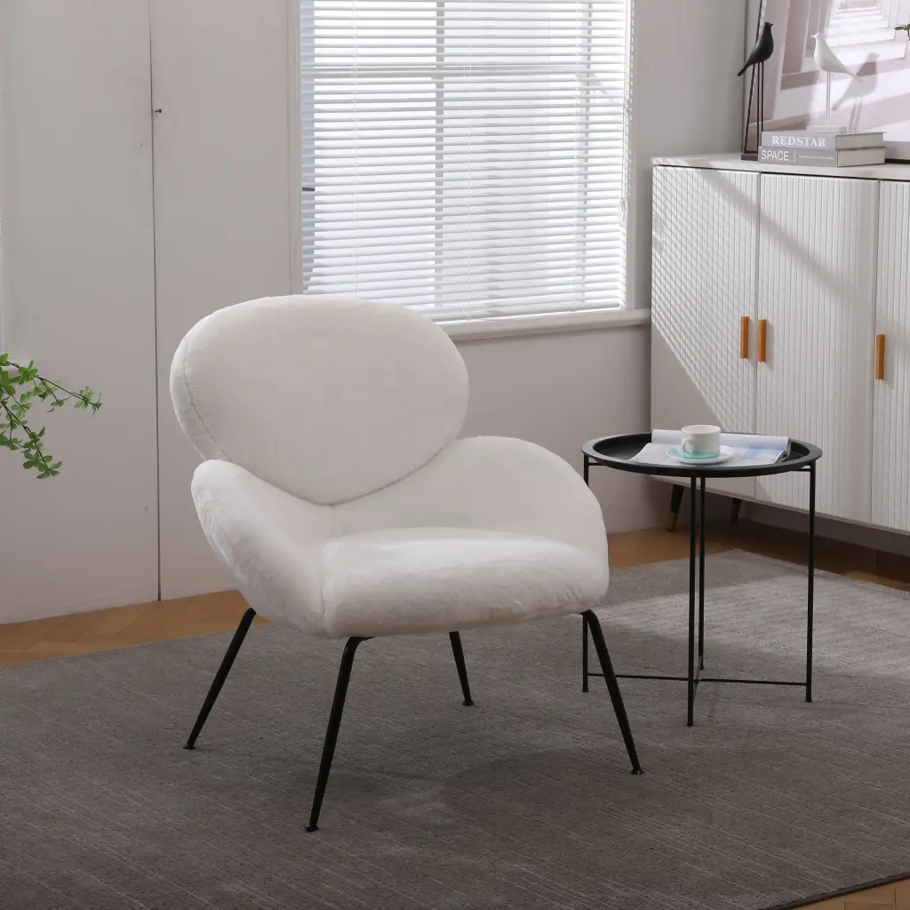 Modern Sherpa Chairs Accent Armchairs Living and Dining Room rnb