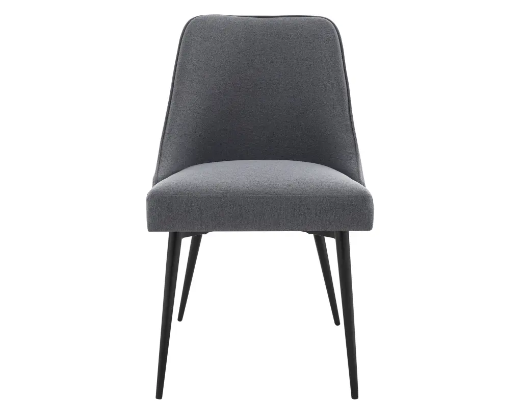 Colfax Side Chair Set 2 Charcoal Dark Gray Iron Dining or Kitchen steve silver furniture