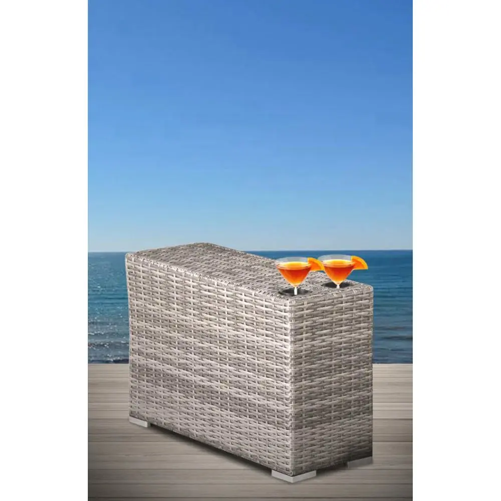 Fully Assembled Outdoor Side Table No Sectional Brown Rust Resistant Furniture lsi patio furniture