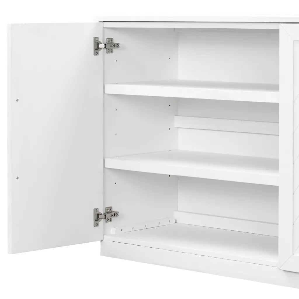 Sideboard 4 Doors Large Storage Space Buffet Cabinet Adjustable trexm