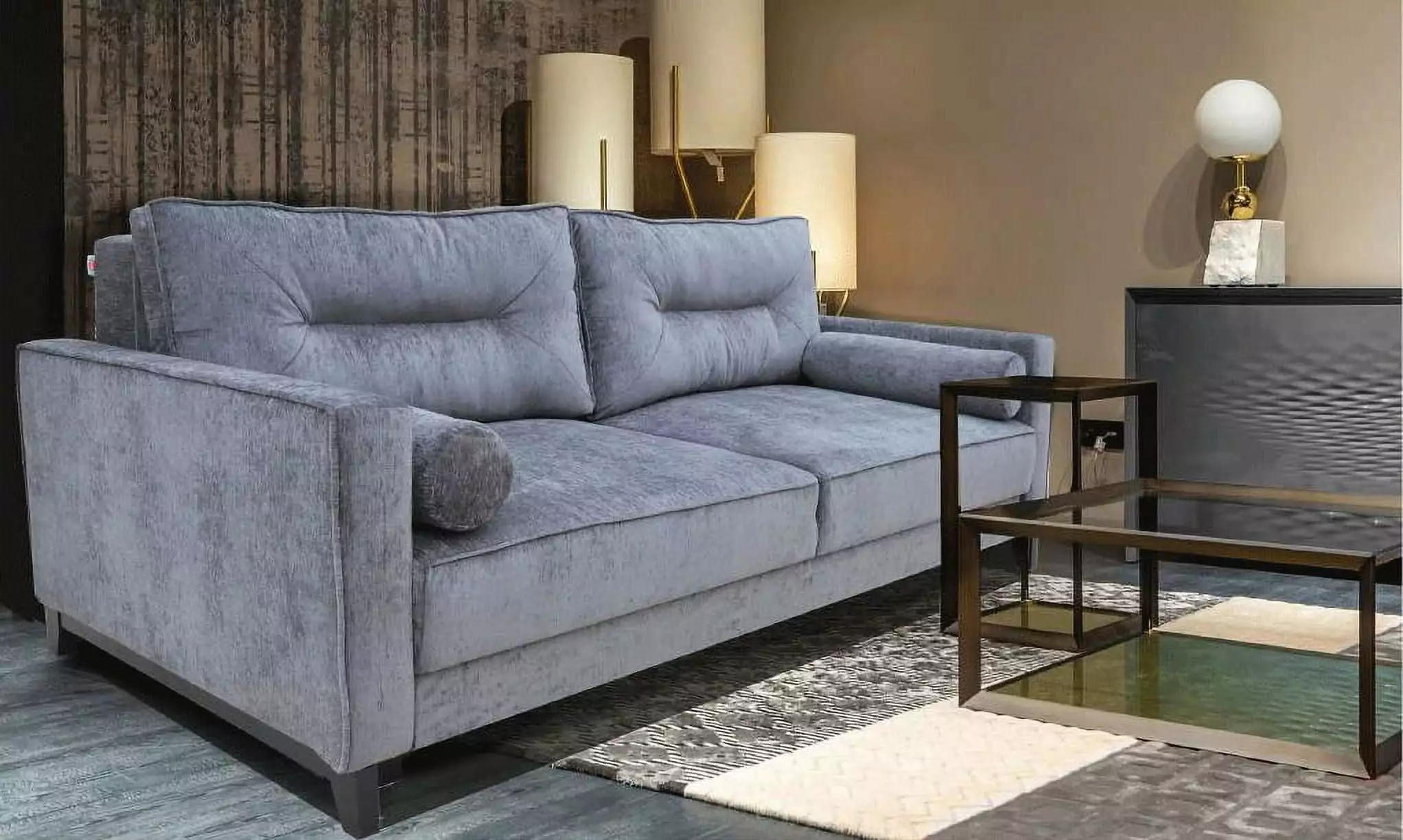 Pesaro Modern Sofa Bed Gray - Convertible Sleeper Sofa Small Spaces ESF